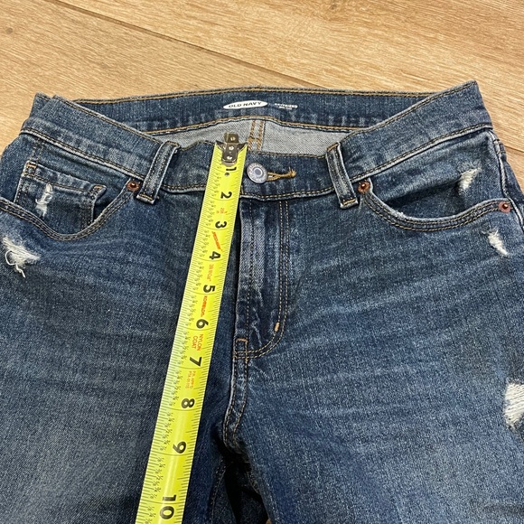 Old Navy Boyfriend Mid Rise Raw Hem Size 0 - Picture 4 of 6